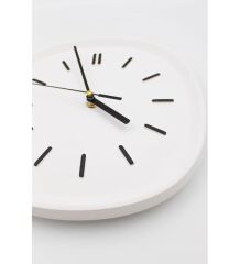 Dekoratif Renkli Kare Beton Duvar Saati 26 Cm - Beyaz